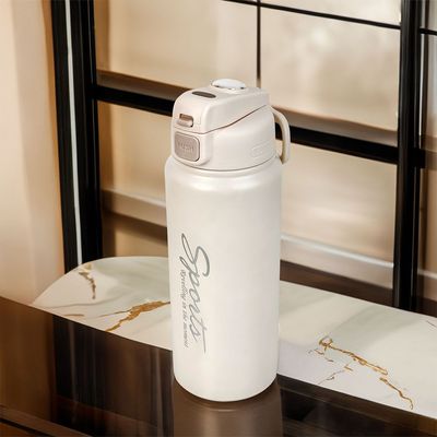 Alpine Aqua Water Bottle Stainless Steel Vacuum Insulated beige 800ml