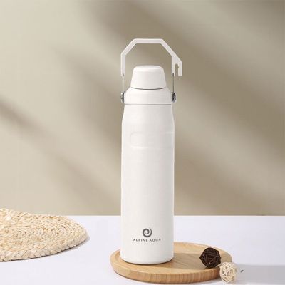 Alpine Aqua Water Bottle Stainless Steel Vacuum Insulated Beige 1000ml