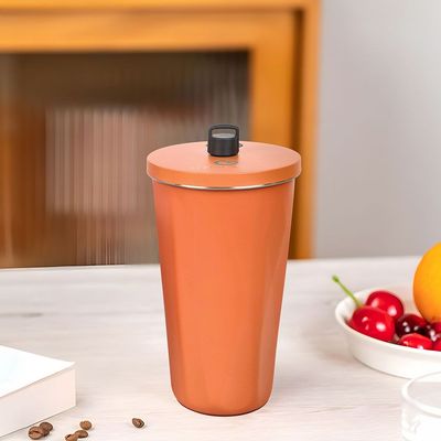 Alpine Aqua Travel Tumbler Stainless Steel Vacuum Insulated with Lid and Straw Orange 600ml