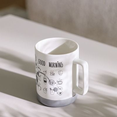 Danube Essential 2-Pc New Bone China Mug Set - 8x7x10.8 CM - 405 ml