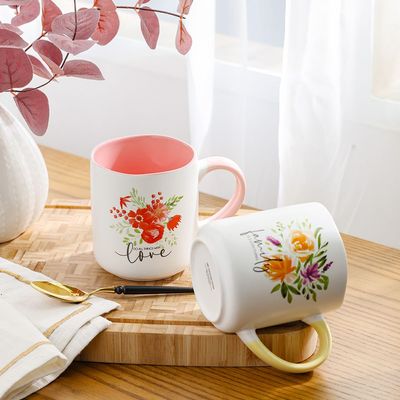 Danube Essential 2-Pc New Bone China Mug Set - White - 9.1x6.9x10.5 CM - 480 ml