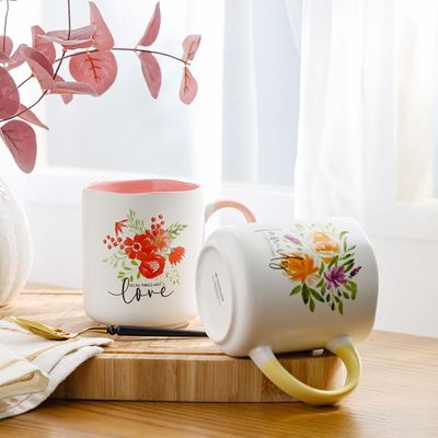 Danube Essential 2-Pc New Bone China Mug Set - White - 9.1x6.9x10.5 CM - 480 ml