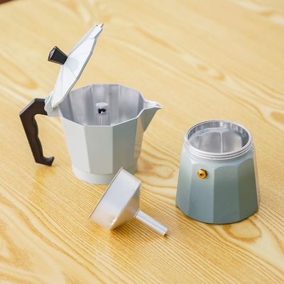 Java Coffee Maker - White/Grey - 6 Cups - 300 Ml 