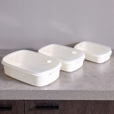 Danube Essential 3-Piece Storage Container Set, 1 x 2400Ml,1 x 1400Ml,1 x 630Ml,