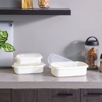 Danube Essential 3-Piece Storage Container Set, 1 x 2400Ml,1 x 1400Ml,1 x 630Ml,