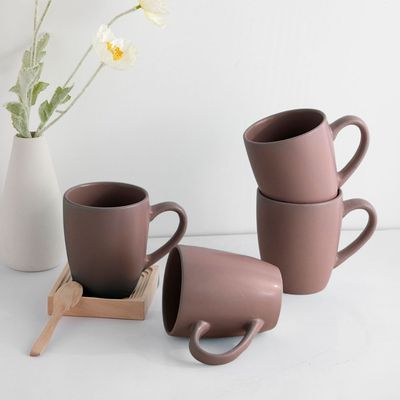 Apollo 4-Piece Mug Set 350ml  Brown 