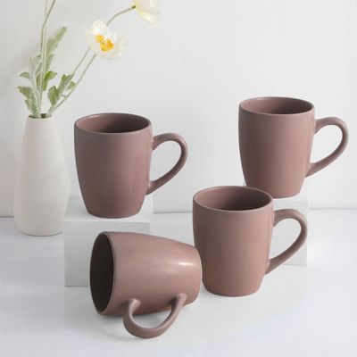 Apollo 4-Piece Mug Set 350ml  Brown 