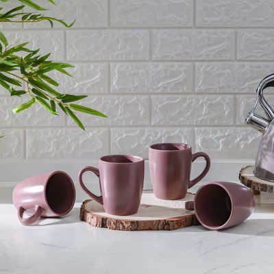 Apollo 4-Piece Mug Set 350ml  Brown 