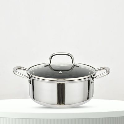 Chef's Delight Celina Pro Stainless Steel Casserole with Lid 22x10cm