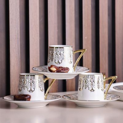 Majestic Classic 12-Piece New Bone China Coffee Cup Set 90Ml-Serve 6