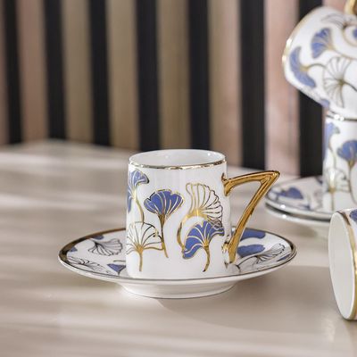 Majestic Ginkgo 12-Piece New Bone China Coffee Cup Set 90Ml-Serve 6