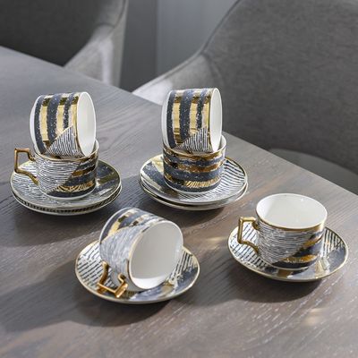 Majestic Phoe 12-Piece New Bone China Tea Cup Set 200Ml -Serve 6