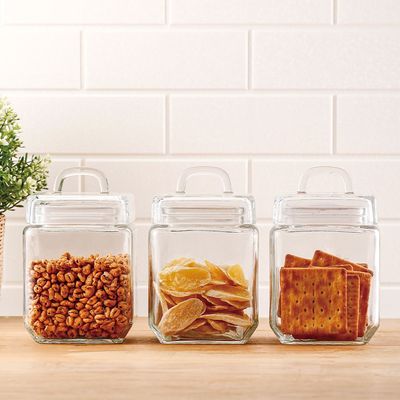 Cambria 3-Piece Storage Jar,1200ml