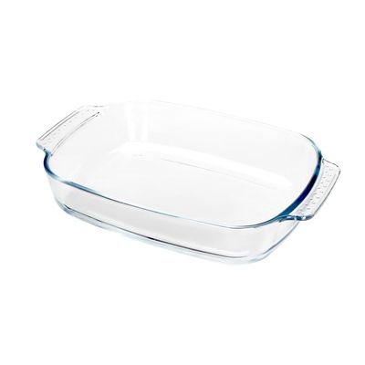 Chef's Delight Rectangular Glass Bakeware With Handle 2000 Ml