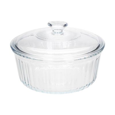 Chef's Delight Round Glass Casserole With Lid 1600 Ml