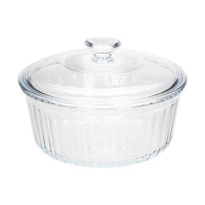 Chef's Delight Round Glass Casserole With Lid 2400 Ml