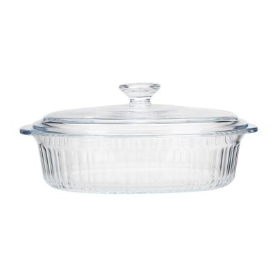 Chef's Delight Oval Glass Casserole With Lid 1800 Ml