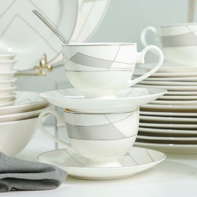 Eleganza 44-Piece New Bone China Dinner Set -Serve 8