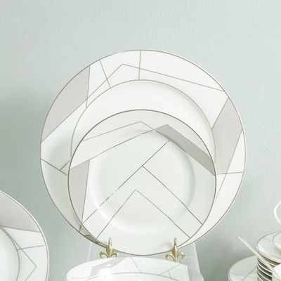 Eleganza 44-Piece New Bone China Dinner Set -Serve 8