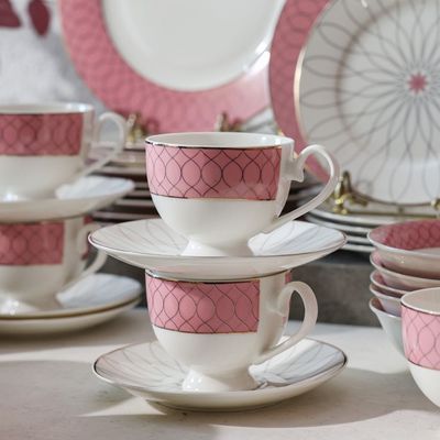 Eleganza 44-Piece New Bone China Dinner Set-Serve 8