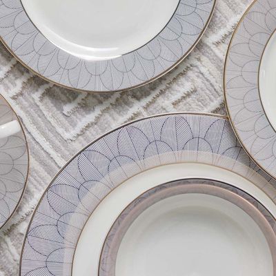 Eleganza 44-Piece New Bone China Dinner Set-Serve 8