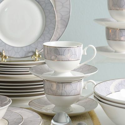 Eleganza 44-Piece New Bone China Dinner Set-Serve 8