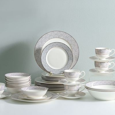 Eleganza 44-Piece New Bone China Dinner Set-Serve 8