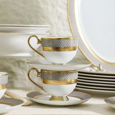 Royal Feast 44-Piece Premium Fine Porcelain Dinner Set-Serve 8