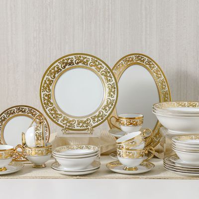 Royal Feast 44-Piece Premium Fine Porcelain Dinner Set-Serve 8