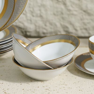 Royal Feast 44-Piece Premium Fine Porcelain Dinner Set-Serve 8