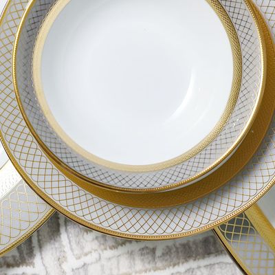 Royal Feast 44-Piece Premium Fine Porcelain Dinner Set-Serve 8