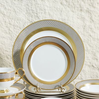 Royal Feast 44-Piece Premium Fine Porcelain Dinner Set-Serve 8