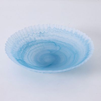 Youthful Bite Glass Plate - Blue - 24.6x24.6x5.2 cm