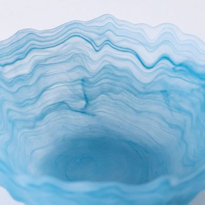 Youthful Bite Glass Bowl Blue 15X15X7Cm