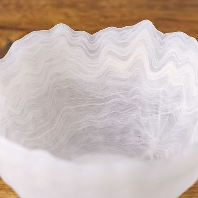 Youthful Bite Glass Bowl - Flesh Pink - 15x15x7 cm