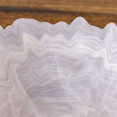 Youthful Bite Glass Bowl - Flesh Pink - 25x25x10 cm