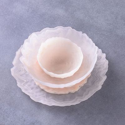 Youthful Bite Glass Bowl - Flesh Pink - 25x25x10 cm
