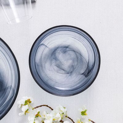 Youthful Bite Glass Bowl - Black - 25x25x10 cm