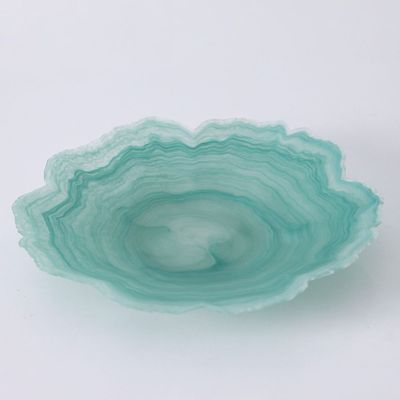 Youthful Bite Glass Plate - Green - 30x30x2 cm