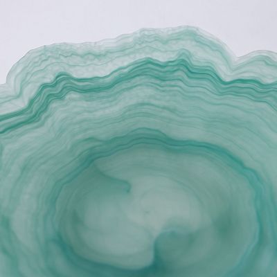 Youthful Bite Glass Plate - Green - 30x30x2 cm