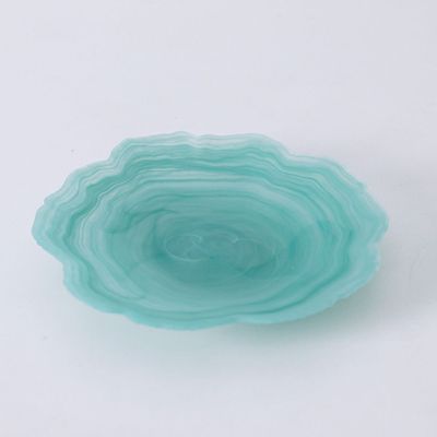 Youthful Bite Glass Plate - Green - 21x21x2 cm