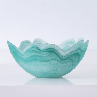 Youthful Bite Glass Bowl Green 24.2X24.2X11.3Cm