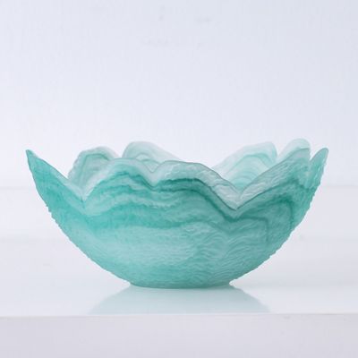 Youthful Bite Glass Bowl - Green - 24.2x24.2x11.3 cm