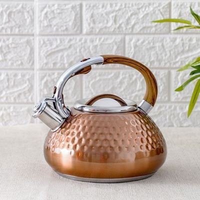 Chef's Delight Stainless Steel Whistling Kettle 3L Dark Copper