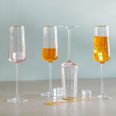 Youthfulbite 4-Pc Flute Glass Set - 230 Ml