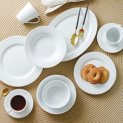 Horeca Porcelain Dinner Plate - White - 27 CM