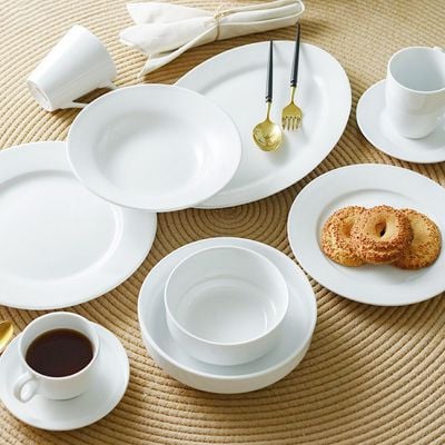 Horeca Porcelain Side Plate - White - 23 CM