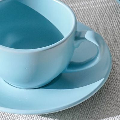 Apollo 8-Piece Stoneware Tea Cup & Saucer 250ml 