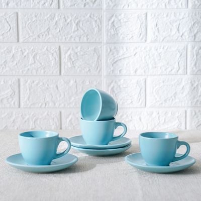 Apollo 8-Piece Stoneware Coffee Cup & Saucer 90ml 