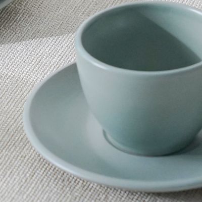 Apollo 8-Piece Stoneware Coffee Cup & Saucer 90ml 